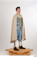  Photos Man in Historical Baroque Suit 2 Baroque a poses beige cloak medieval Clothing whole body 0008.jpg
